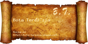 Bota Terézia névjegykártya